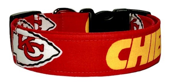 Red Kansas City Chiefs Arrow Handmade Dog Collar
