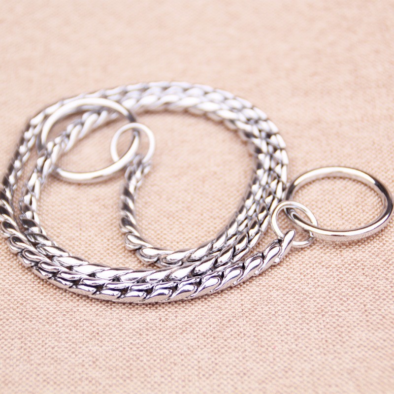 Choke Chain Training Dog Collars Snake P Choker Pet Show Collar 4 Colors 8 Sizes