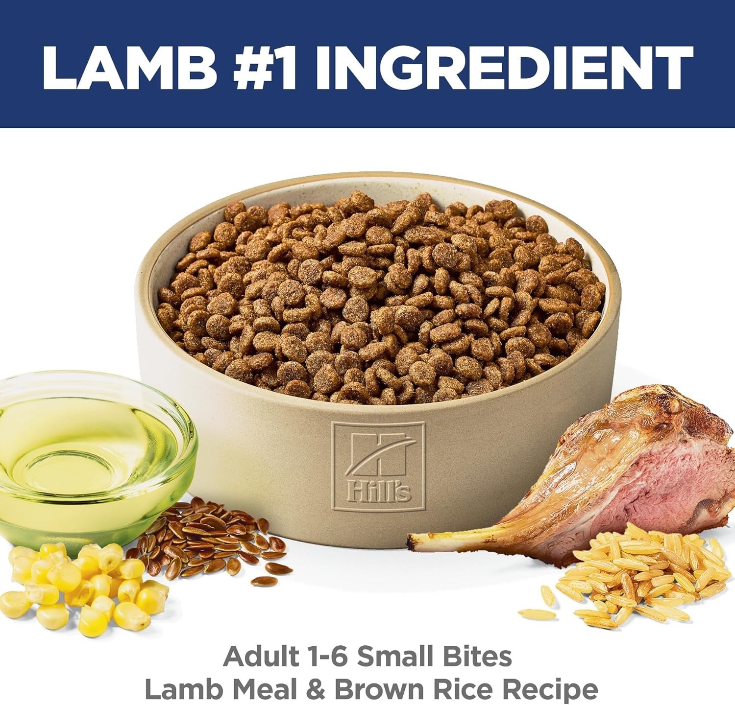 Hill’s Science Diet Small Bites Adult Dry Dog Food – Lamb & Brown Rice 15.5 Lb