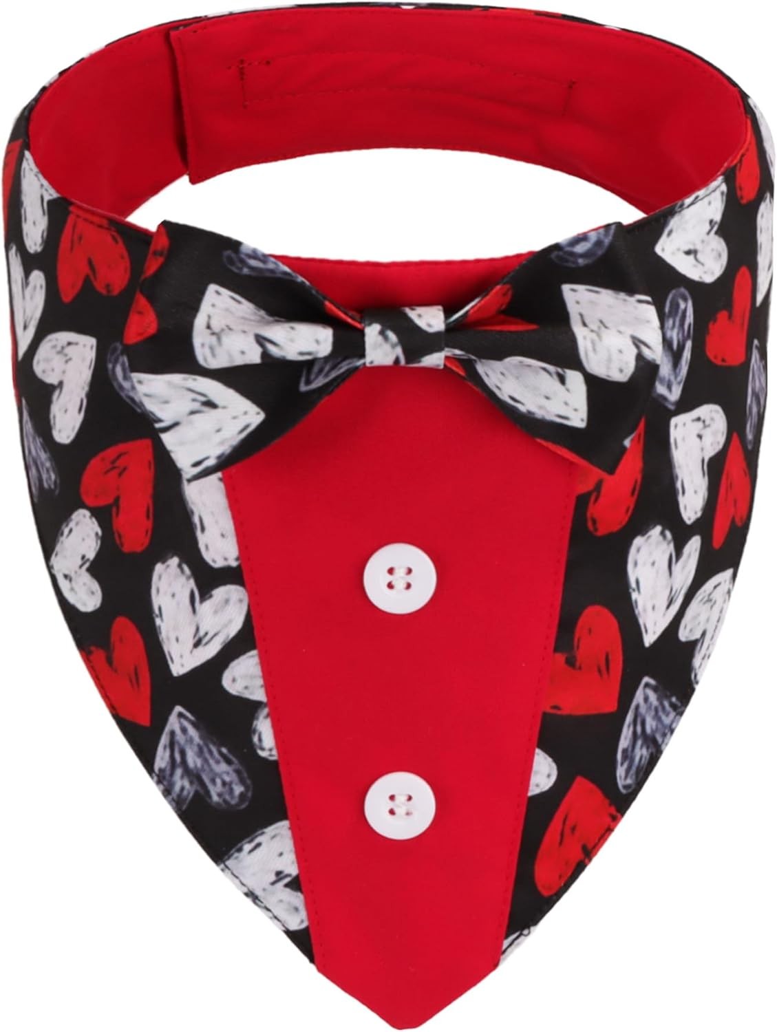 Brown Plaid Dog Tuxedo Bandana Collar with Bowtie Formal Wedding Suit for Dogs