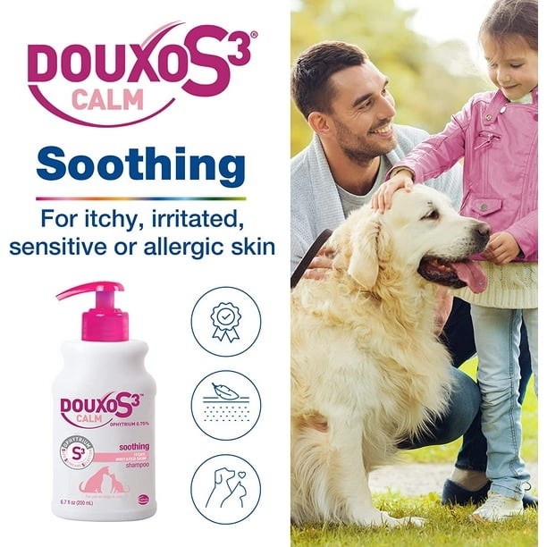 Douxo S3 Calm Cleansing Shampoo For Dogs and Cats with Allergic Skin 6.7 oz