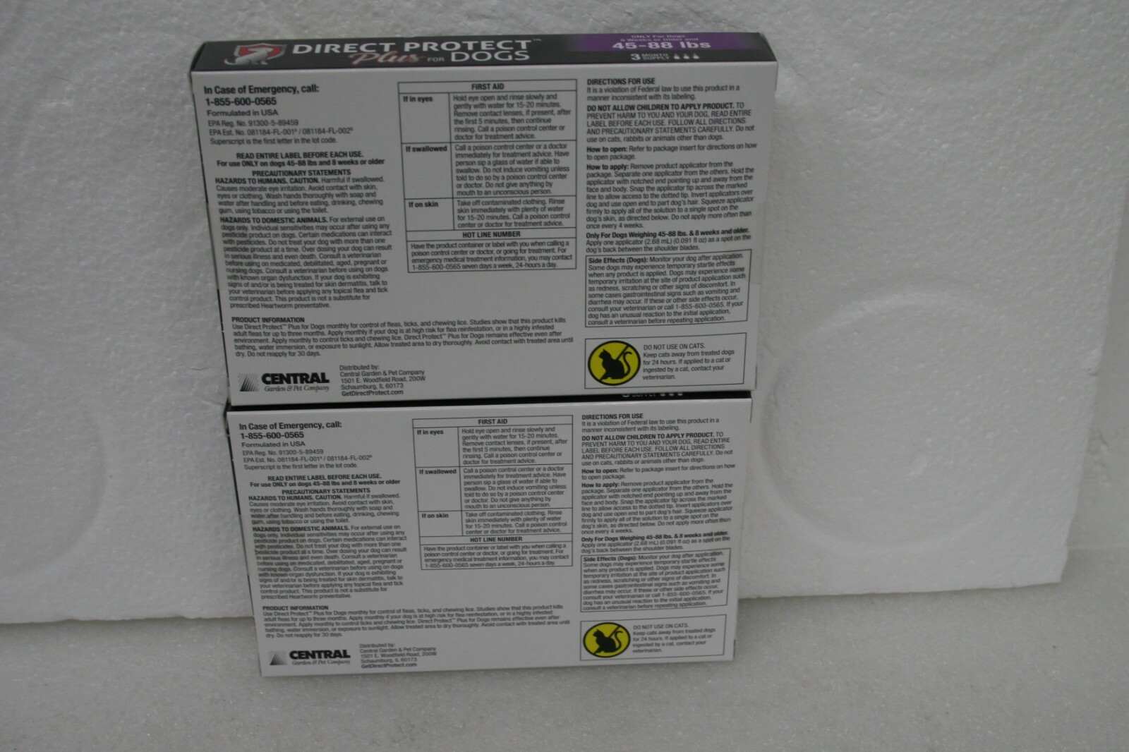 Direct Protect Plus Flea Treatment for Dogs 45-88 lbs 2-Packs 6 Month Supply