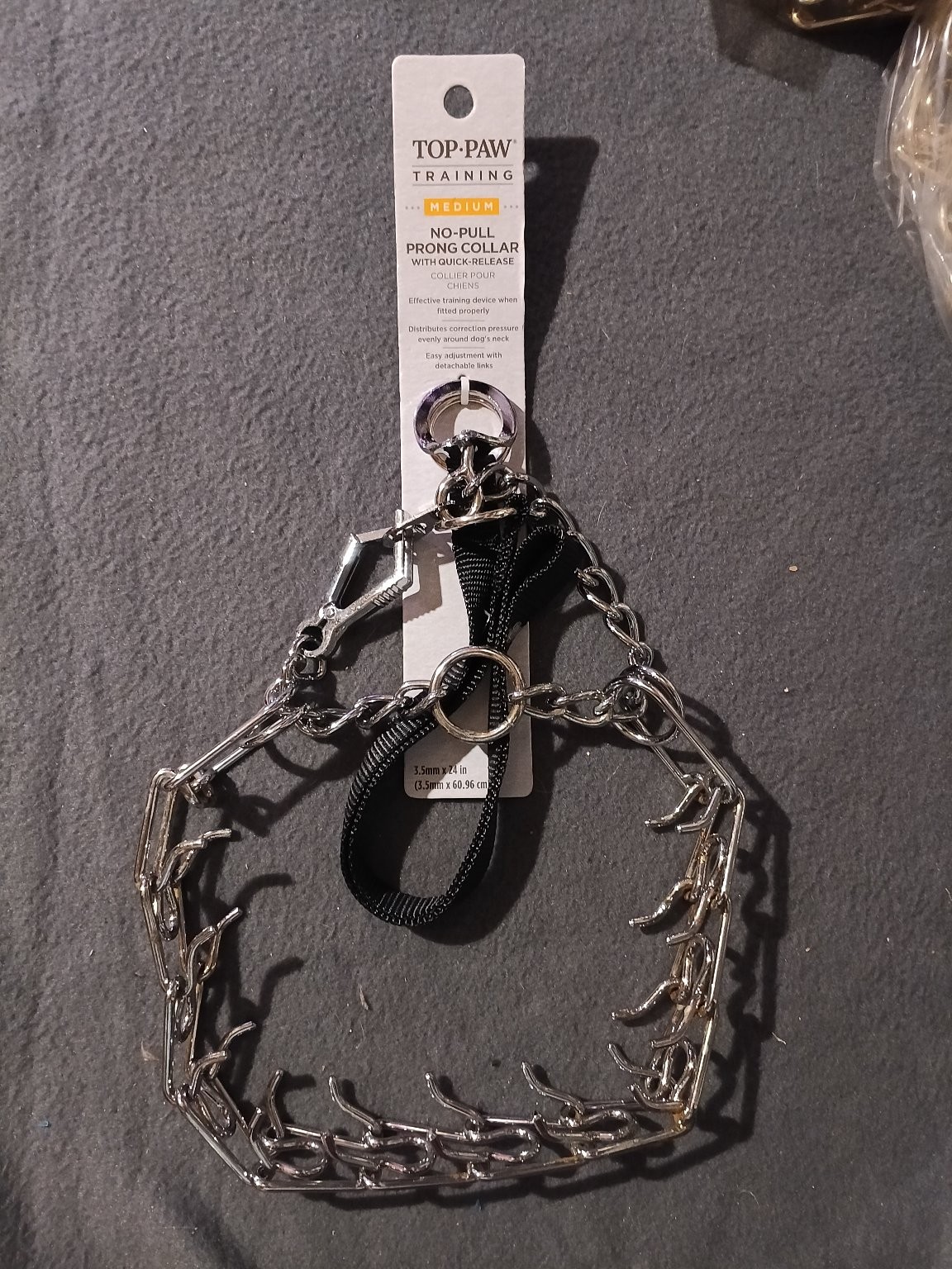Top Paw No-Pull Prong Collar Medium 3.0mm x 21 in Training