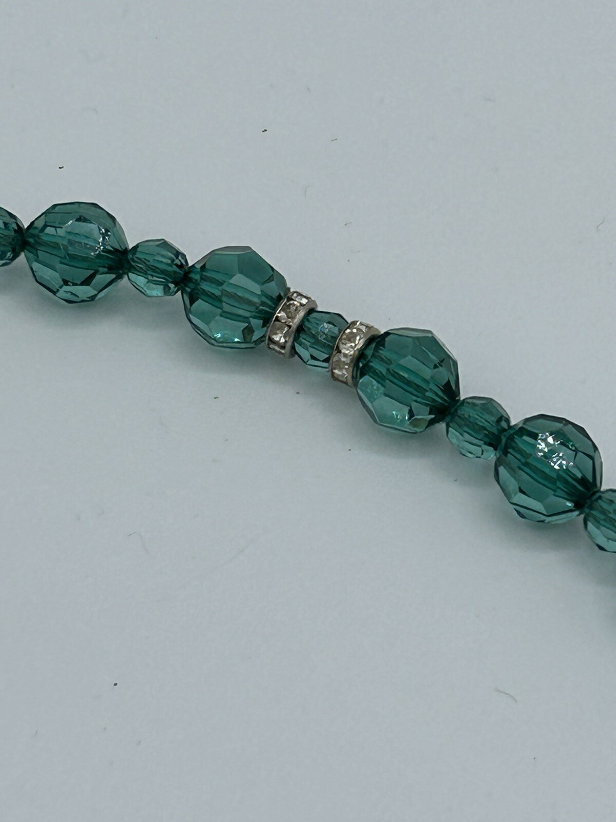 Fabuleash DOG LEAD SHOW LEAD 4 Ft BEADED BOUTIQUE Green DIAMANTE HANDLE