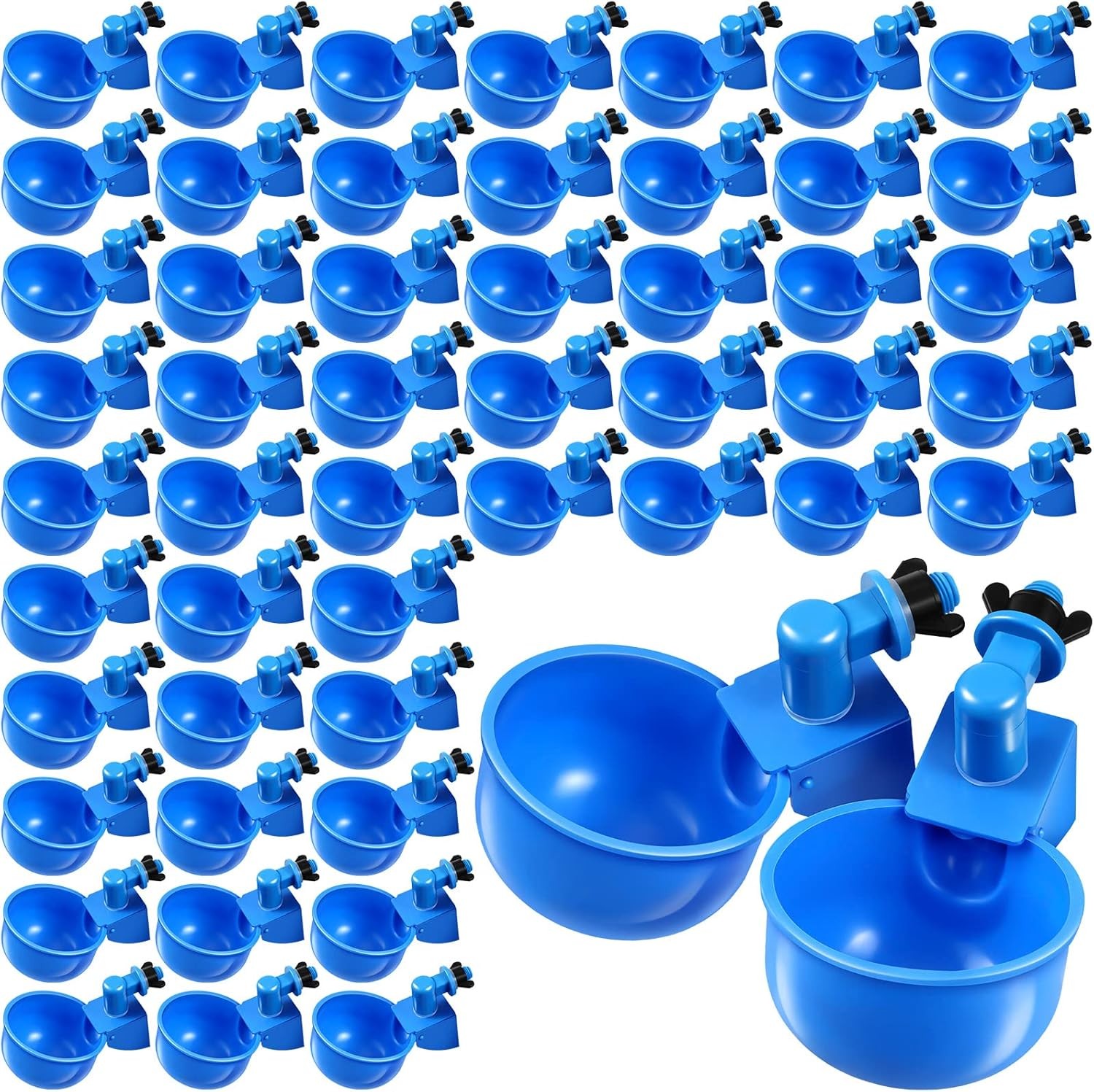 50 Packs Chicken Waterer Chicken Feeder, Automatic Waterer Kit for Poultry Du…