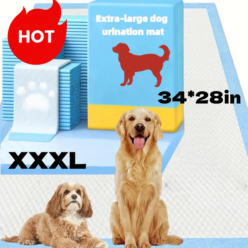 Dog and Puppy Training Pads, X-Large 28×34 inches 100 Count Dog Pee Potty