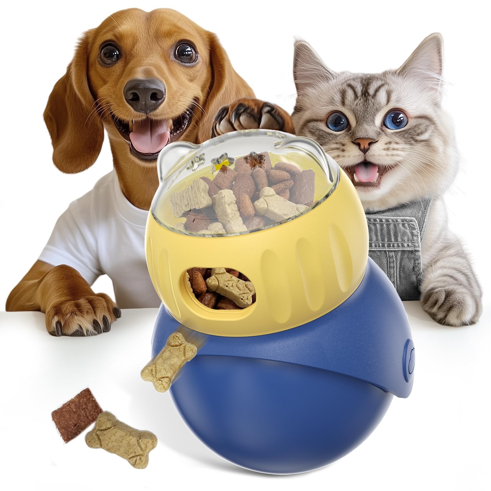sortizligo Owl-Shaped Pet Treat Food Dispenser, AS THE PICTURES SHOW