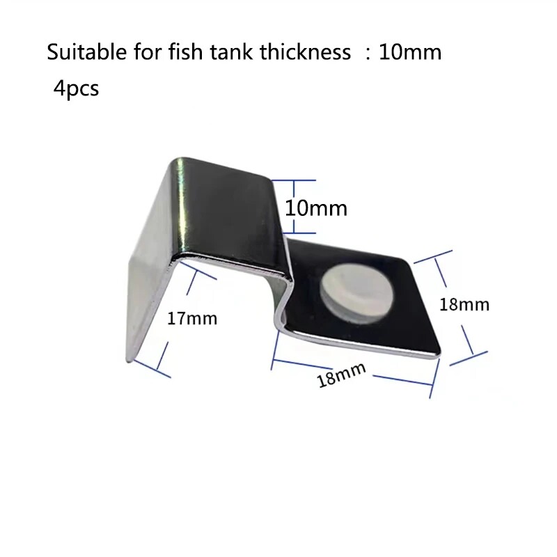6-12mm Stainlesss Steel Aquarium Glass Fish Tank Fixed Cover Clip Clamp Bracket