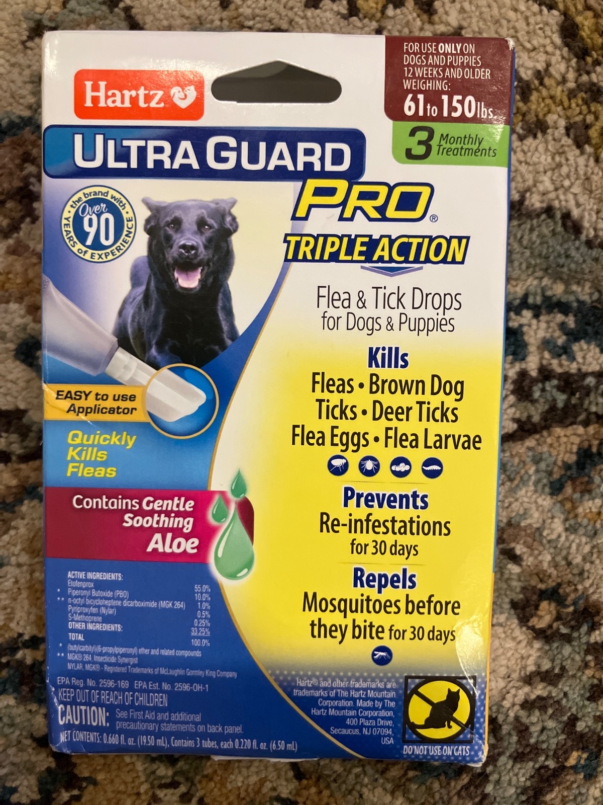 Hartz Ultra Guard PRO Flea & Tick Drops 61-150 3 Month Supply-Dog Lovers