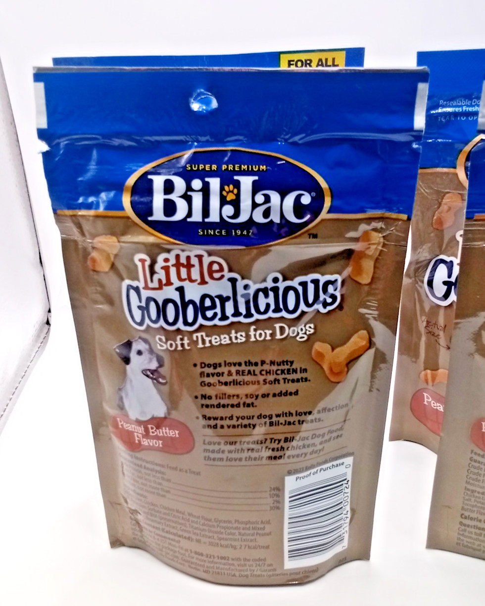 Bil Jac Little Gooberlicious Peanut Butter Dog Treats Soft Training Snacks 4x4oz