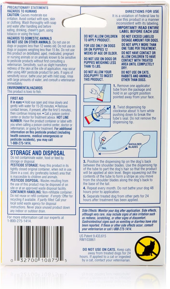 Hartz Ultra Guard Pro Triple Action w/ Aloe Flea & Tick Drops Dogs 15-30 Lb 3mts