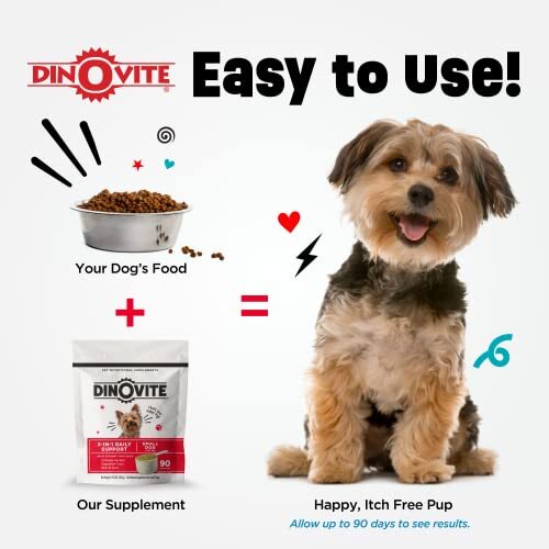 90 Day Supply, Large Dog, Dinovite ProbioticSupplement for Dogs (45+ lbs)