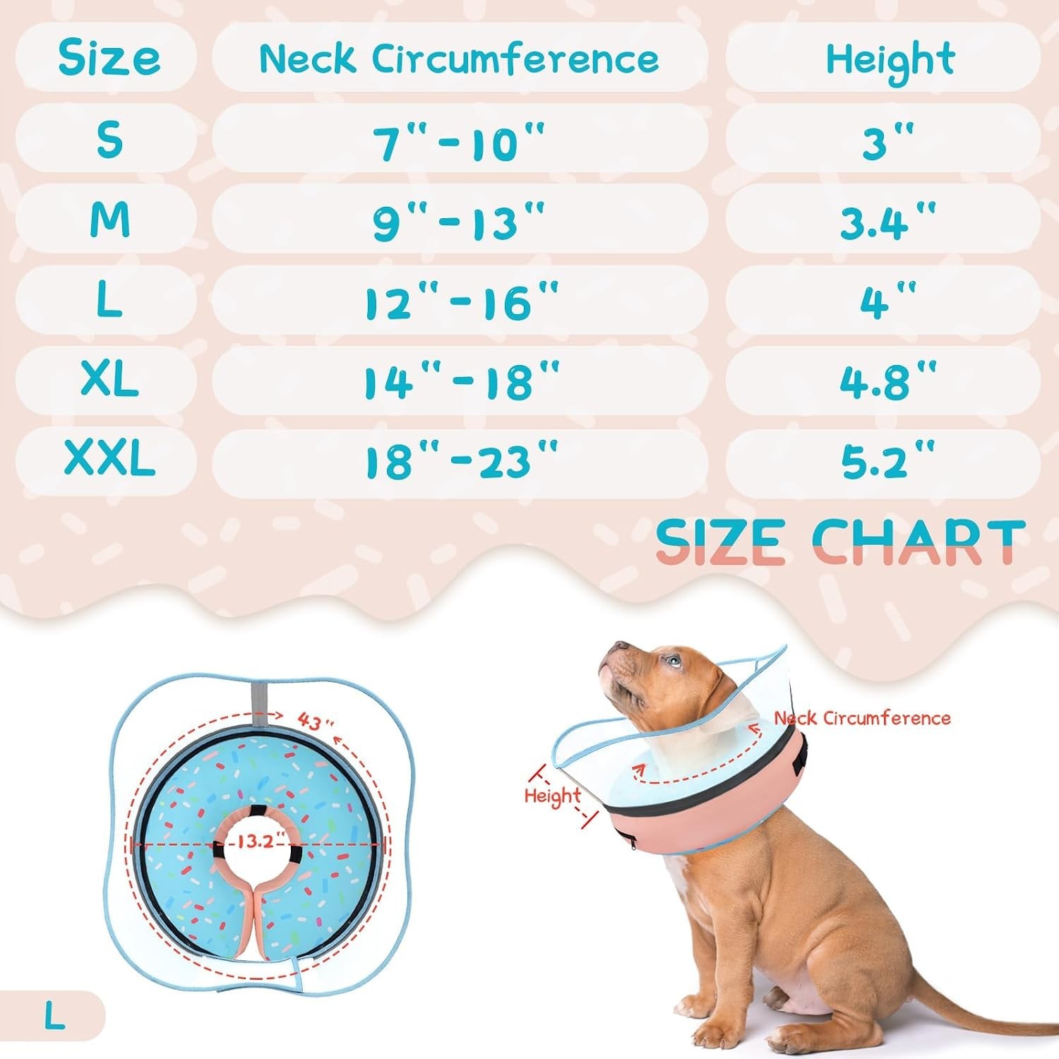 Innovative Dog Donut Collar – Zippered Cover