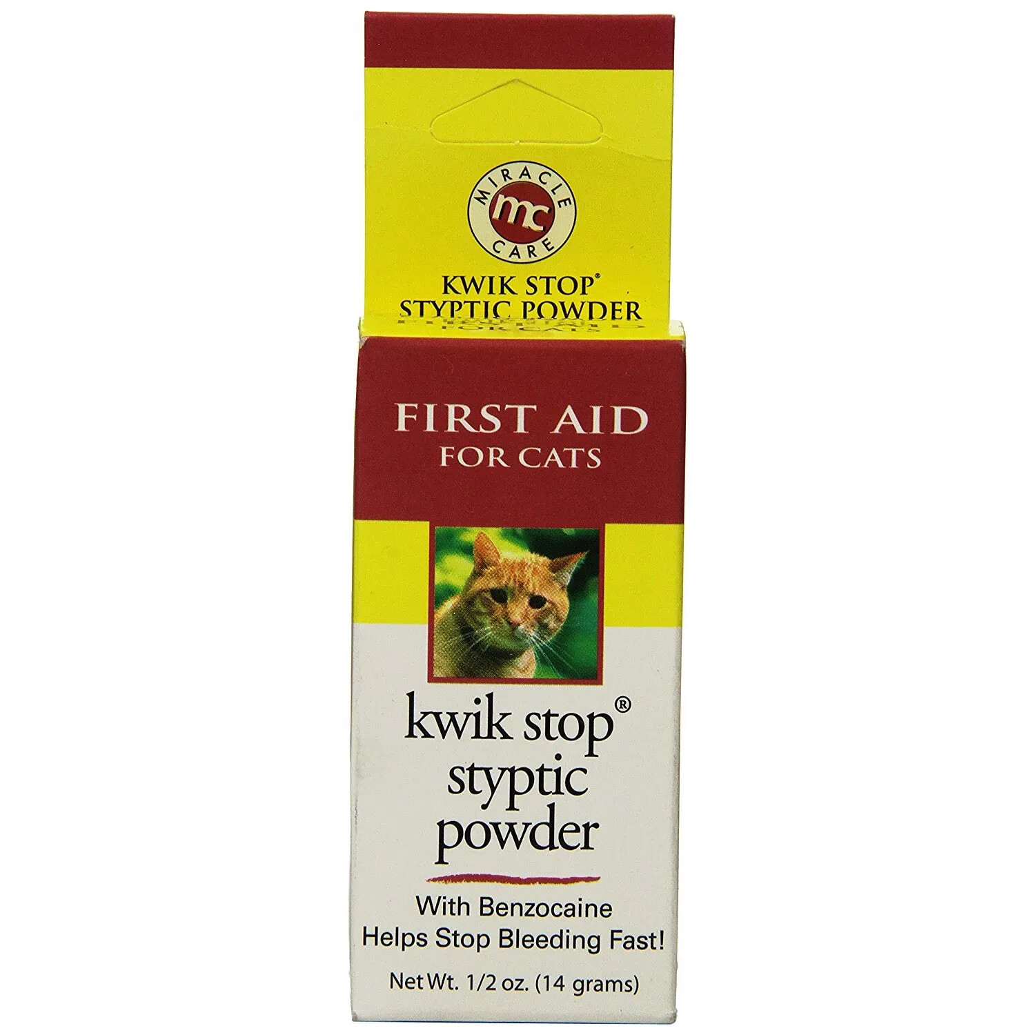 Miracle Corp Kwik-Stop Styptic Powder for Cats 0.5 ounces – MC423694