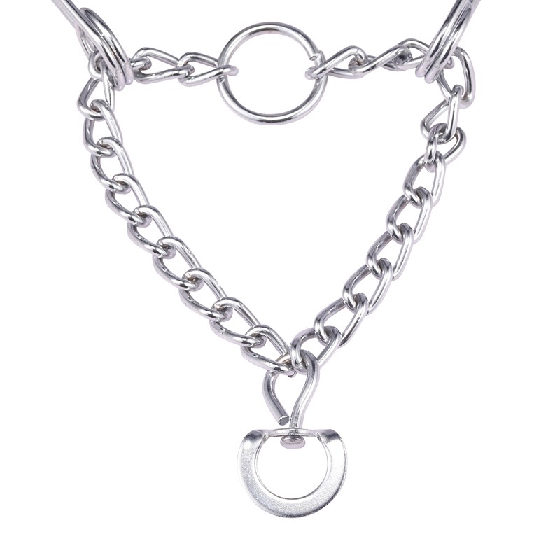 Metal Steel Dog Pinch Prong Choke Chain Collar Training Guardian Gear Adjustable