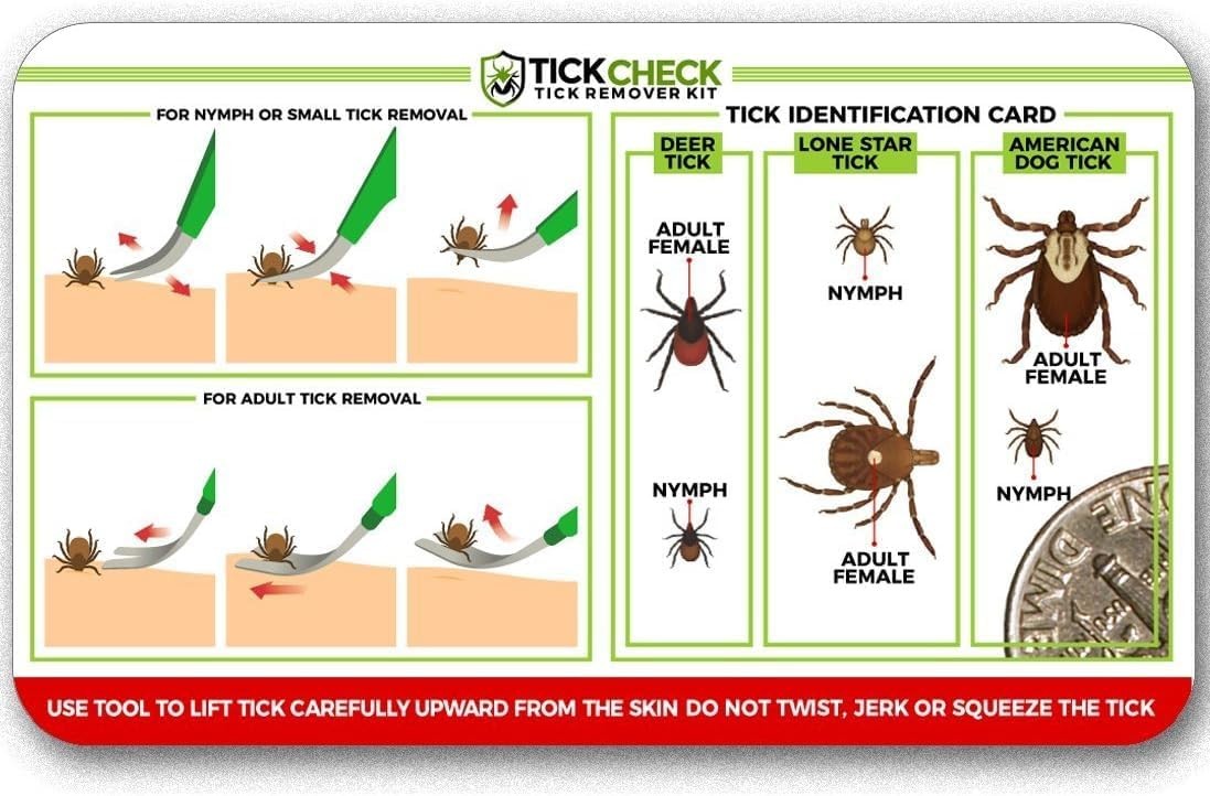Premium Tick Remover Kit, Stainless Steel Tick Remover