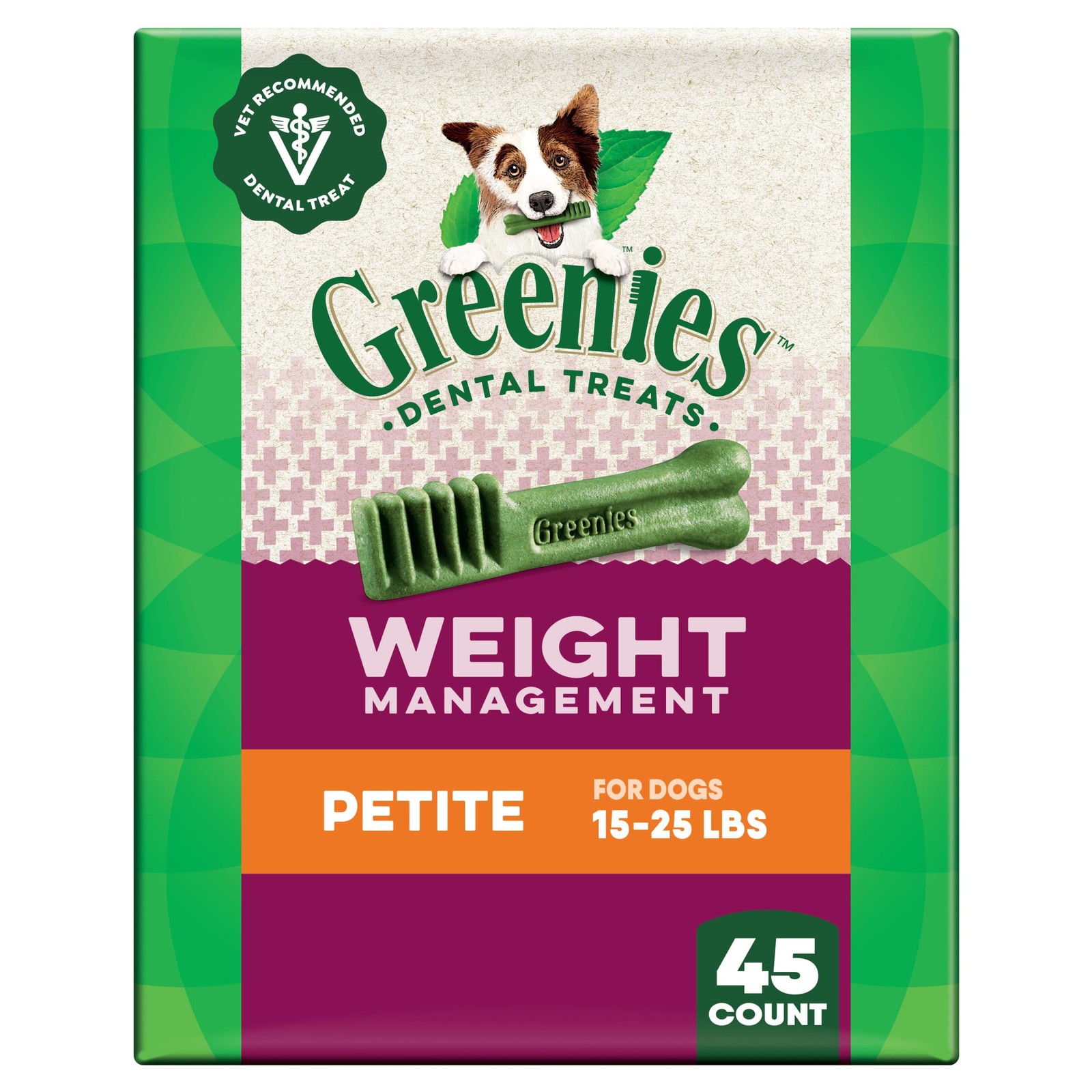 Greenies Veterinarian-Recommended Weight Management Adult Natural Dental Dog