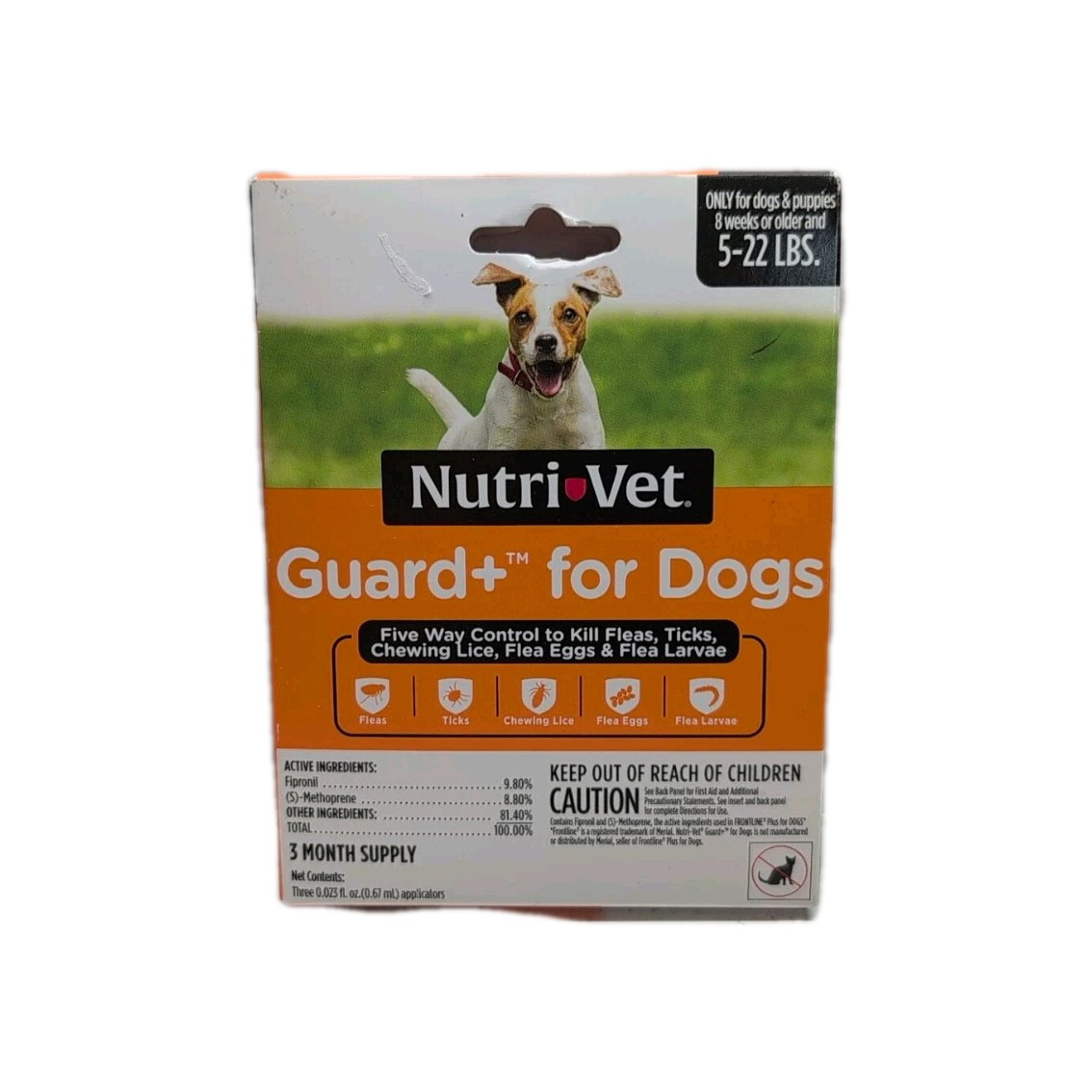 NIB Nutri-Vet Guard+ for Dogs – Flea & Tick Prevention Treatment For Small Dogs