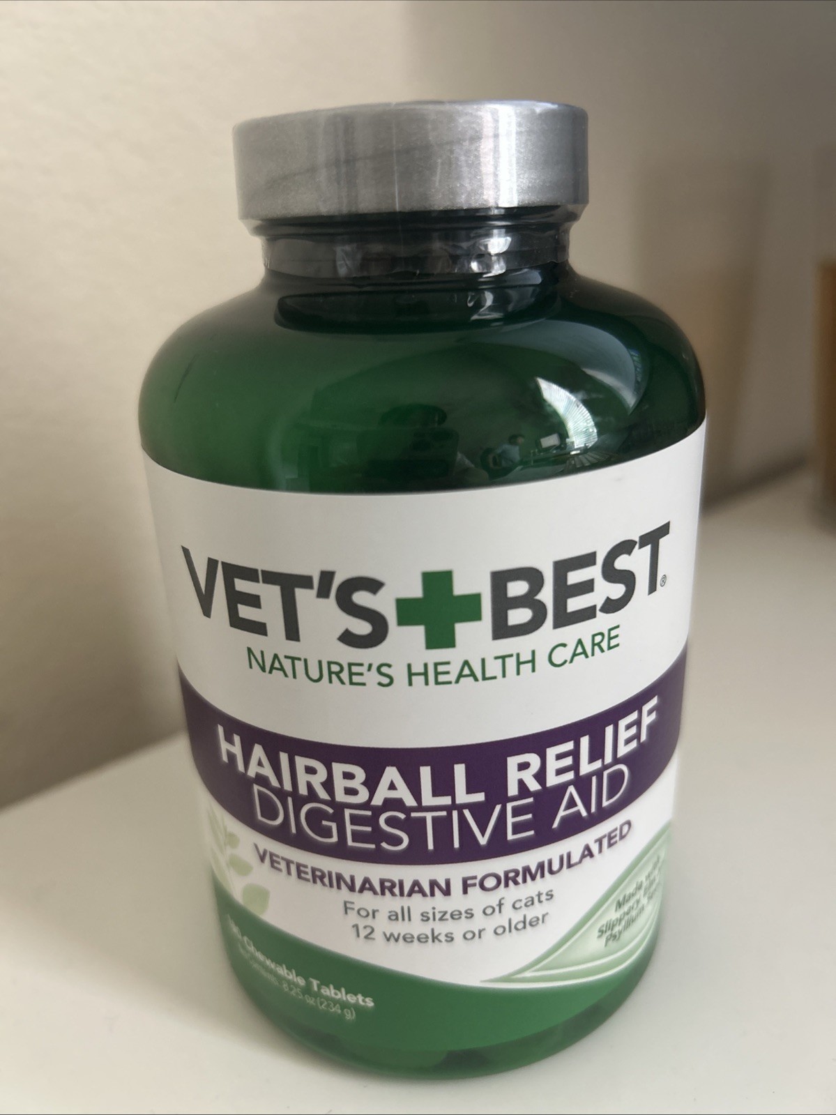 Vet’s Best Hairball Relief Digestive Aid 180 Chewable Tablets Exp 09/28