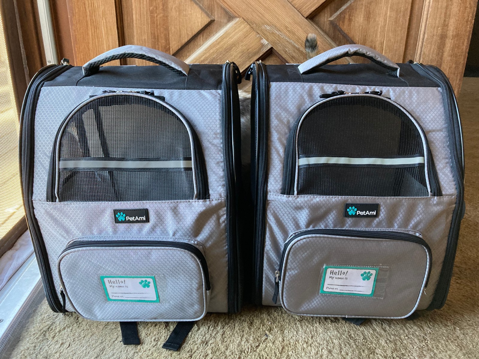 PetAmi Pet Carrier Backpack for Small Cats, Dogs or Pets up to 18lbs – Gray
