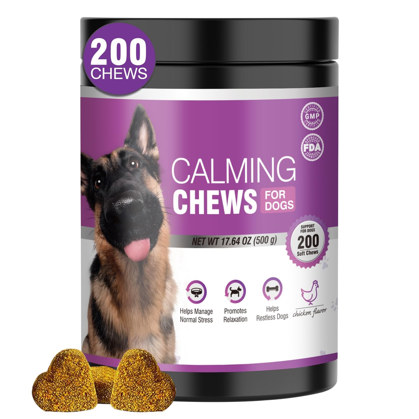 Calming Chews for Dogs 200pc Dog Calming Treat and Bites with Melatonin – Anx…