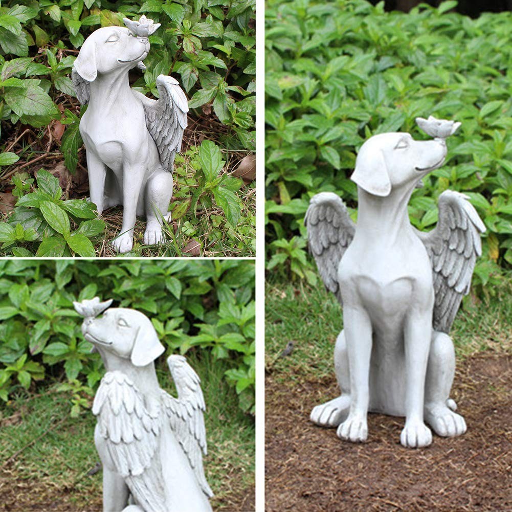 LKEREJOL Angel Dog Memorial Statue, free size, As Picture Show