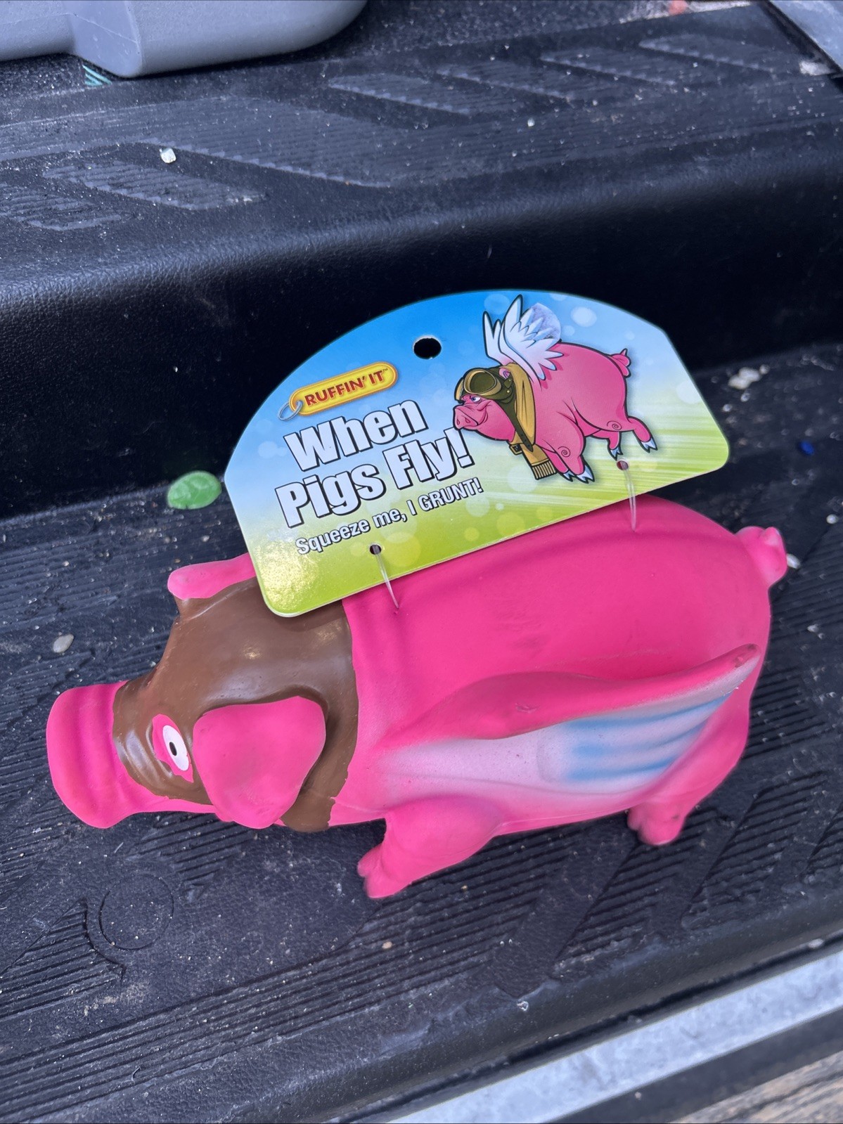 Pink Pig Multipet Latex Grunting Dog Toy NWT
