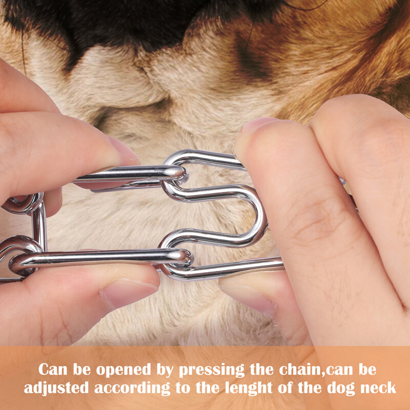 Adjustable Metal Steel Dog Pinch Prong Choke Chain Collar Training Guardian Gear