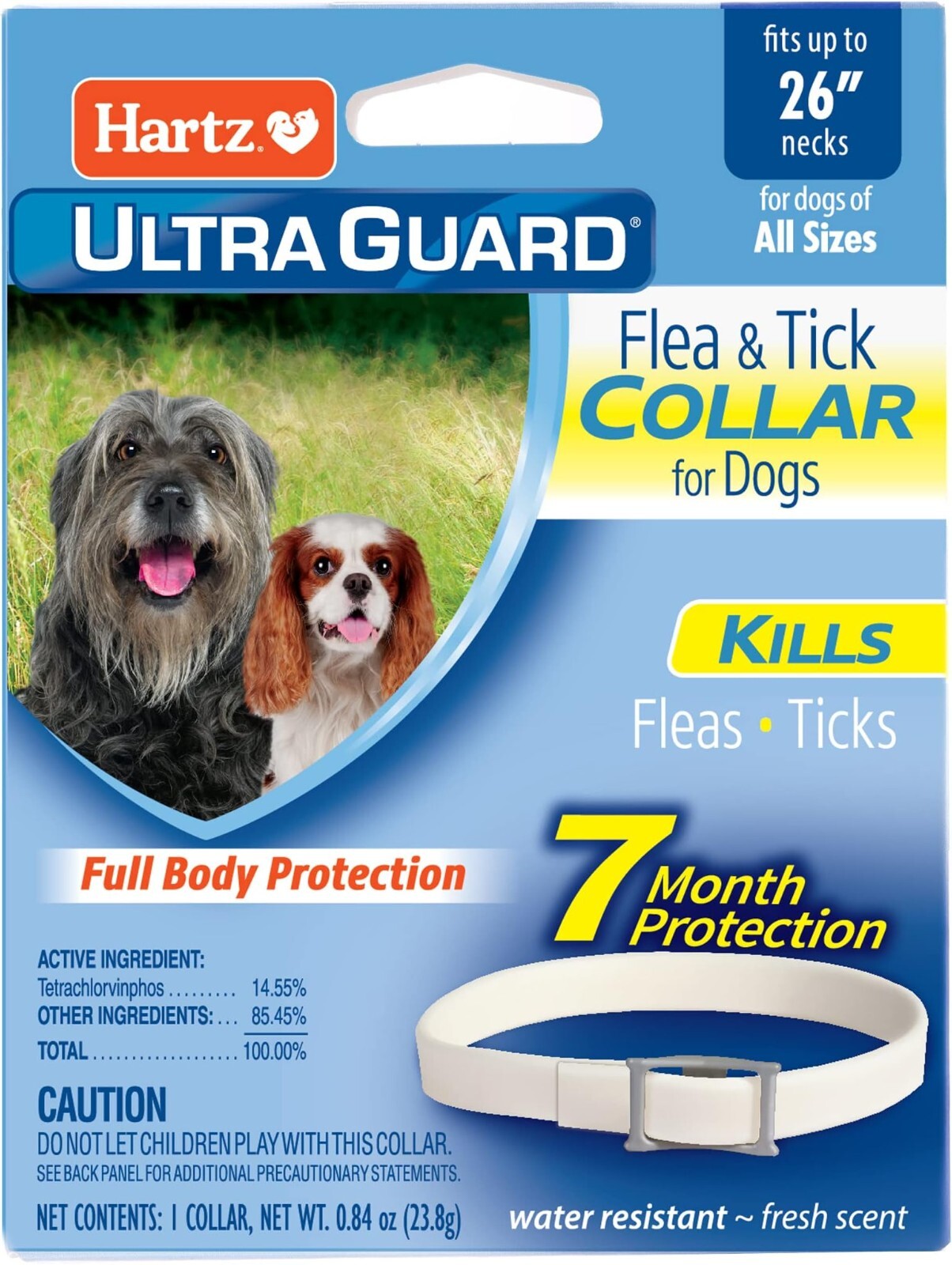 UltraGuard Flea & Tick Collar for Dogs and Puppies – 26″ Neck,7 Month Protection