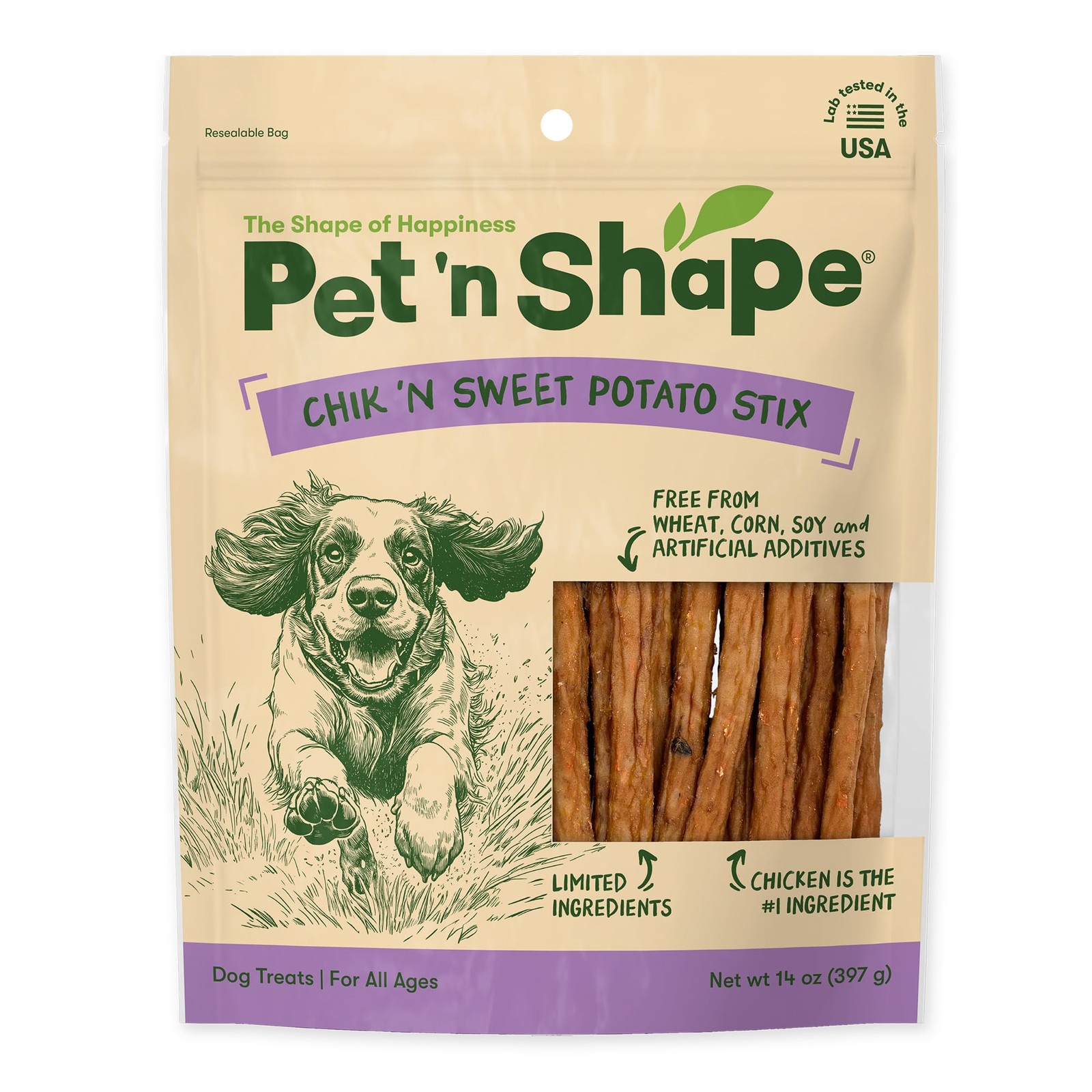 Pet ’n Shape Chik ’n Sweet Potato Stix Dog Treats – Made and Sourced in the USA