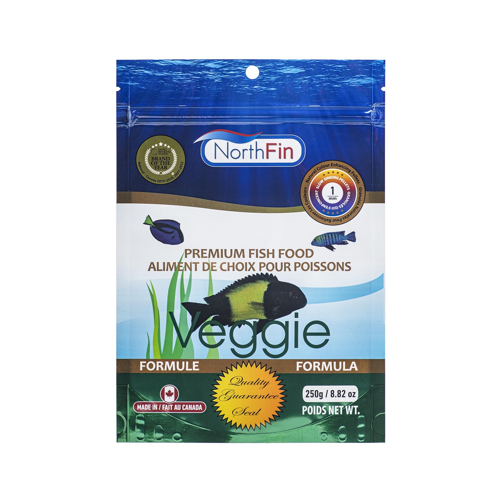 NorthFin Veggie Fish Food 88 oz Premium Plant Based Diet for Herbivores