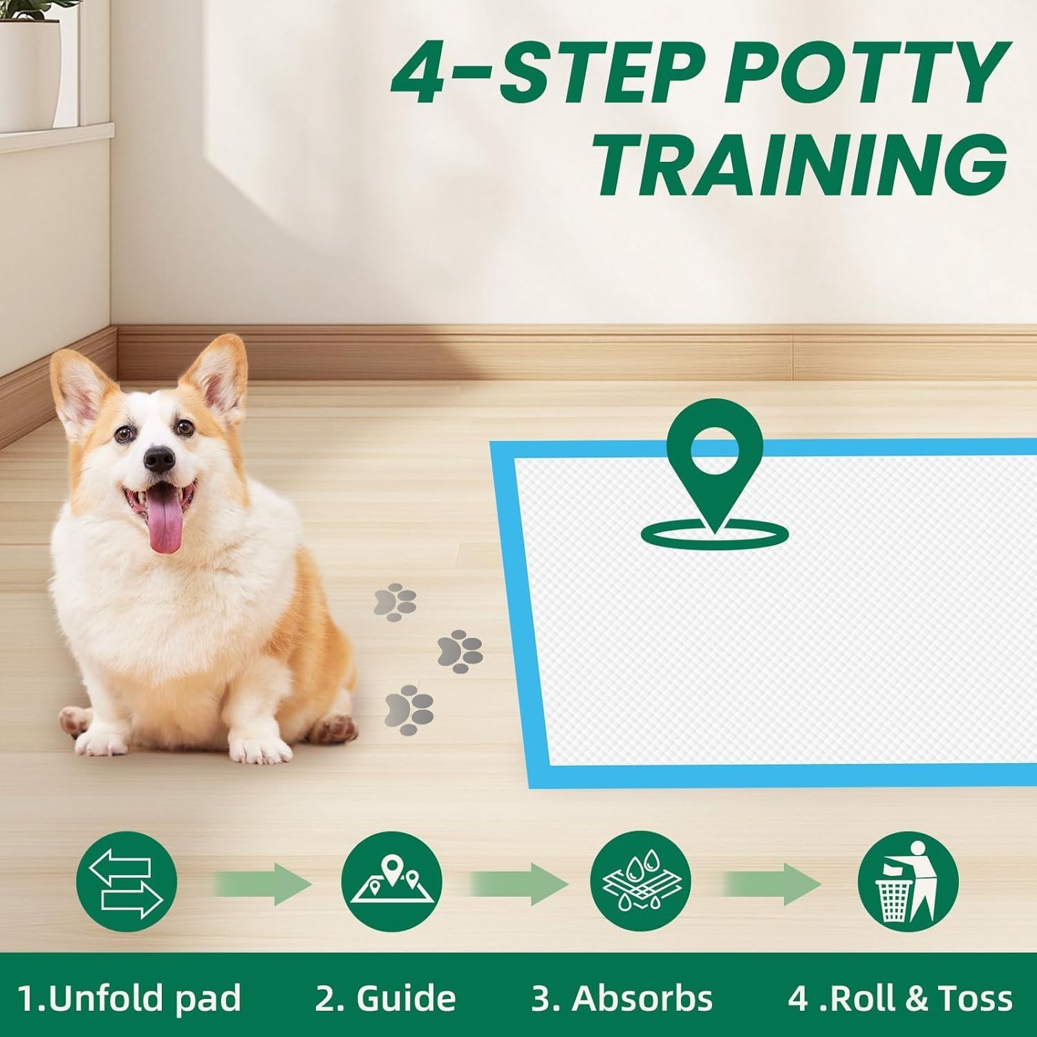 100 Count Large Dog & Cat Puppy Pee Pads – 28″x30″ Absorbent Potty Training P…
