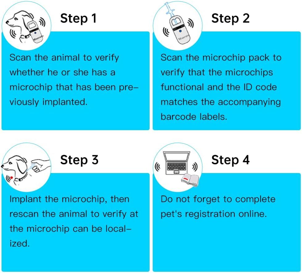 100Pack 2.12x12mm Big Animal Microchip RFID Horse Sheep ID Tag Syringe ISO FDX-B