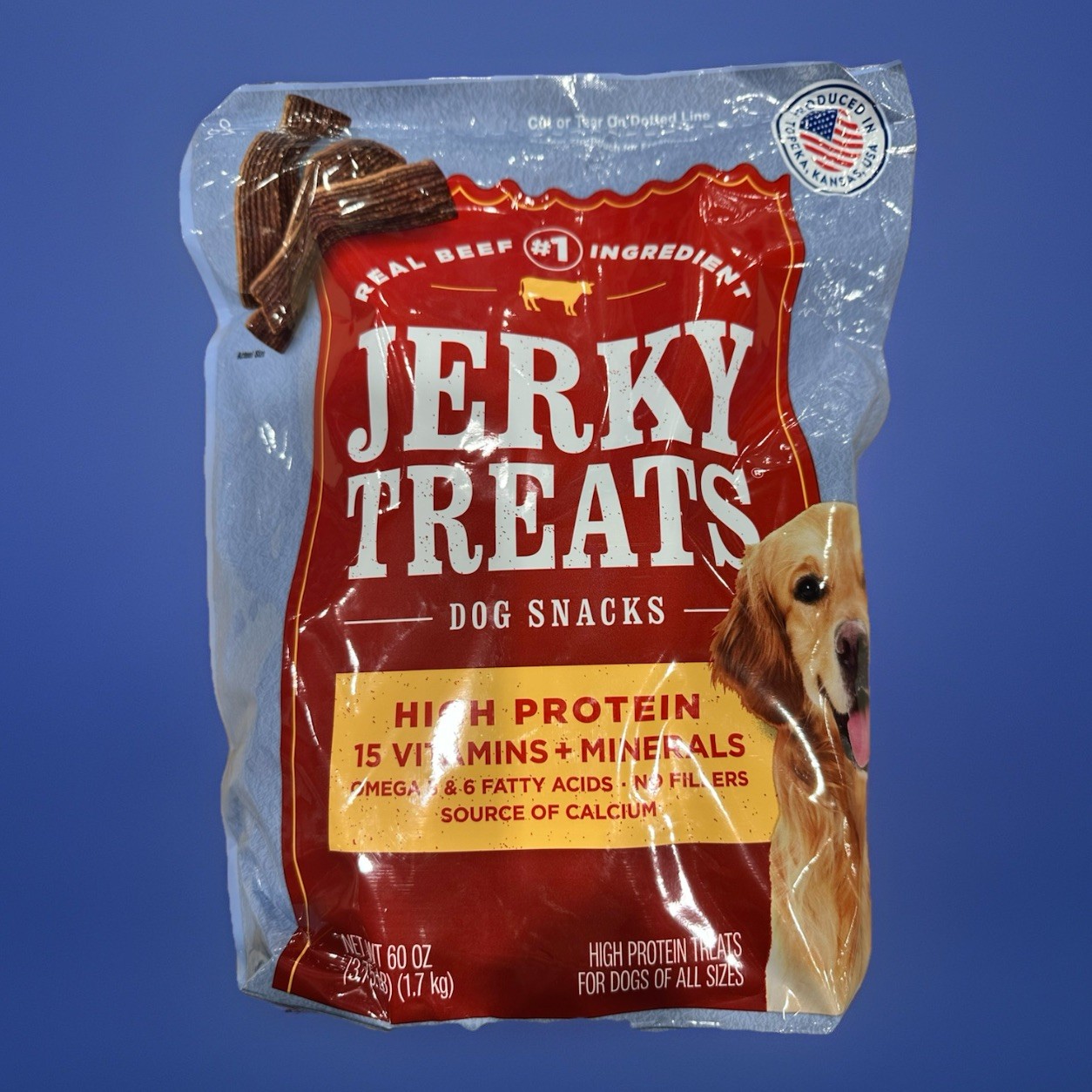 Jerky Treats American Tender Beef Sticks Dog Snacks – 60 oz Bag – Exp 02/2027+