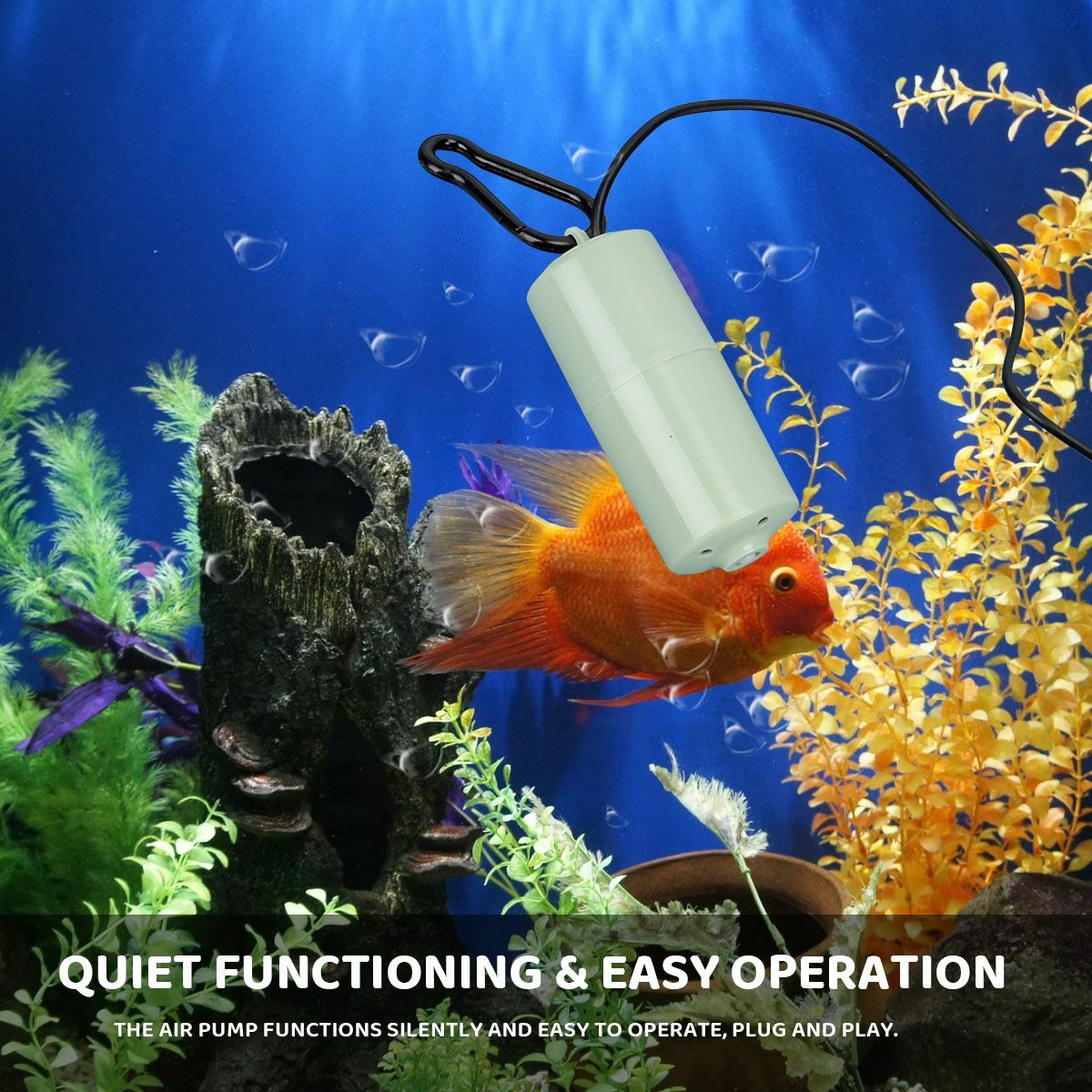 2 in 1 USB Mini Air Pump Water Pump Oxygen Aerator Aquarium Fish Tank Portable