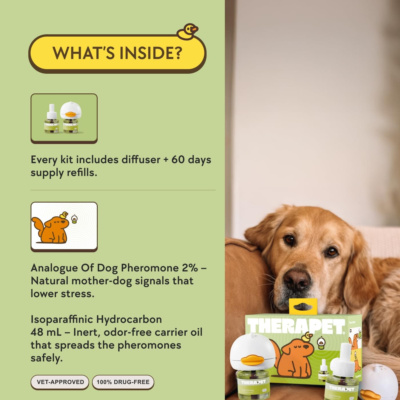 Therapet MD Dog Calming Pheromone Diffuser Anxiety Relief 60-Day Refill
