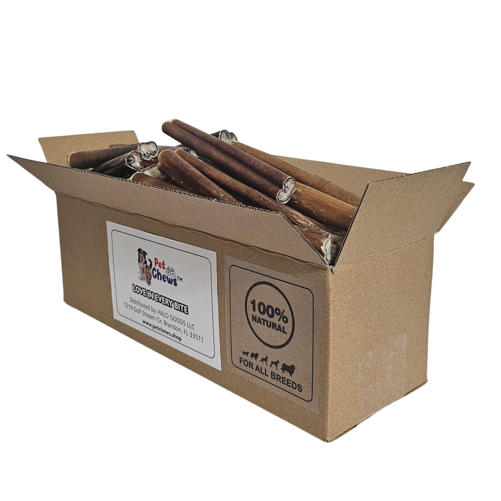 Premium 6″ THICK BULLY STICKS -Long Lasting Dog Chews – 100% Beef – Odor Free
