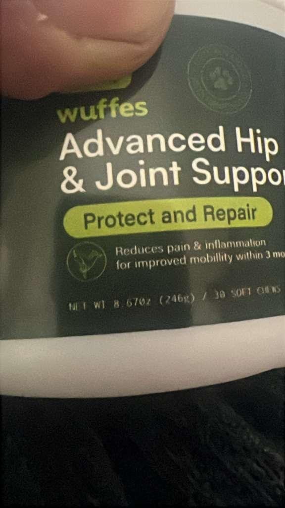 Wuffes Advanced Dog Hip and Joint Supplement with Glucosamine 30 Flavored Chews