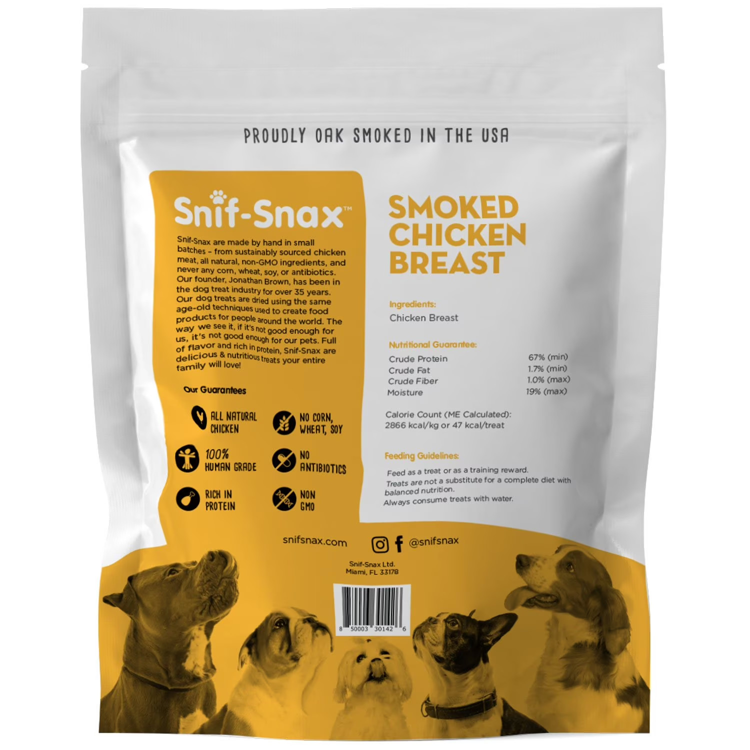 Snif-Snax Smoked Chicken Breast Dog Treats – 48 oz. Bag