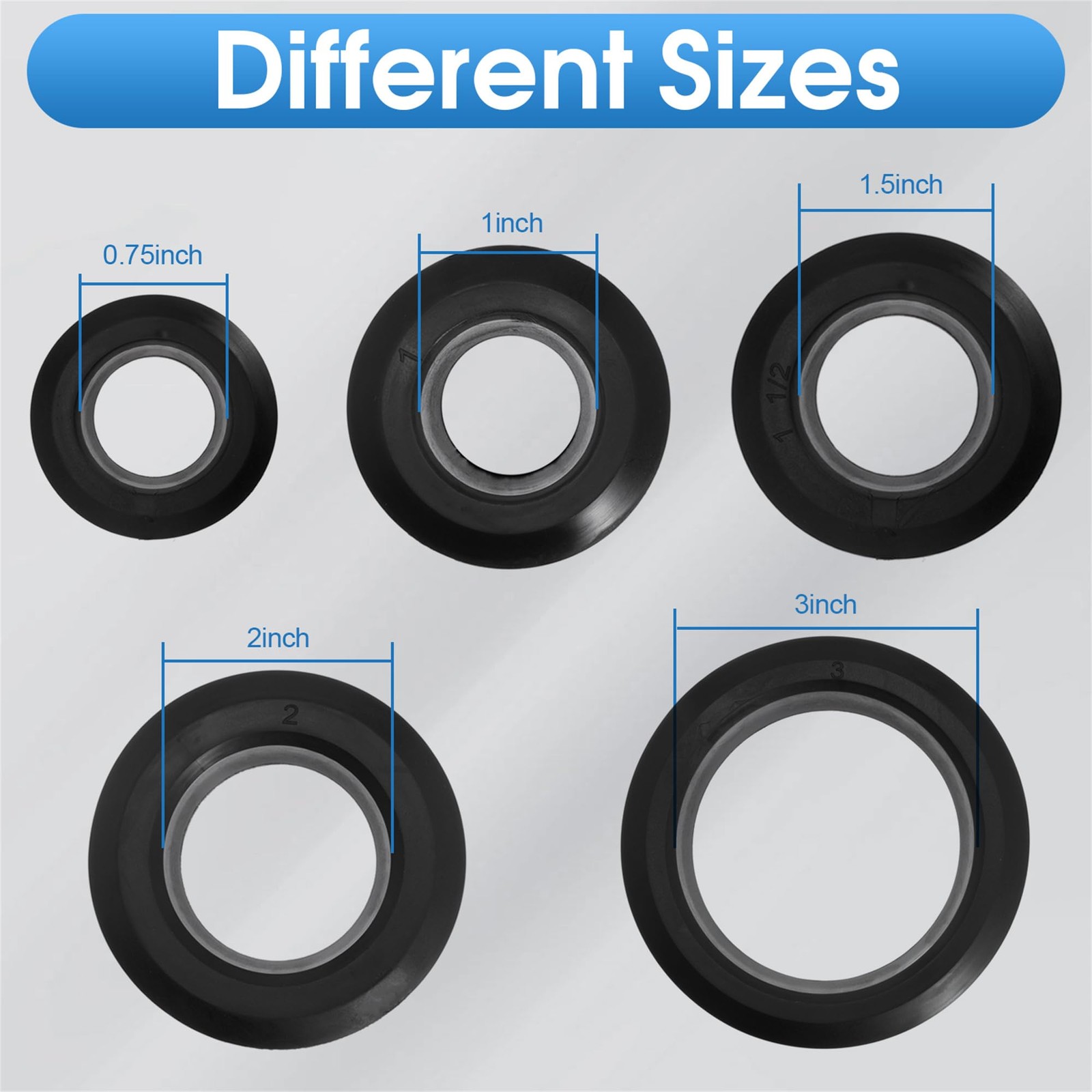 2 Inch Uniseal Flexible 2.56 inch (top) and 2.05 (bottom), 2inch-6PCS