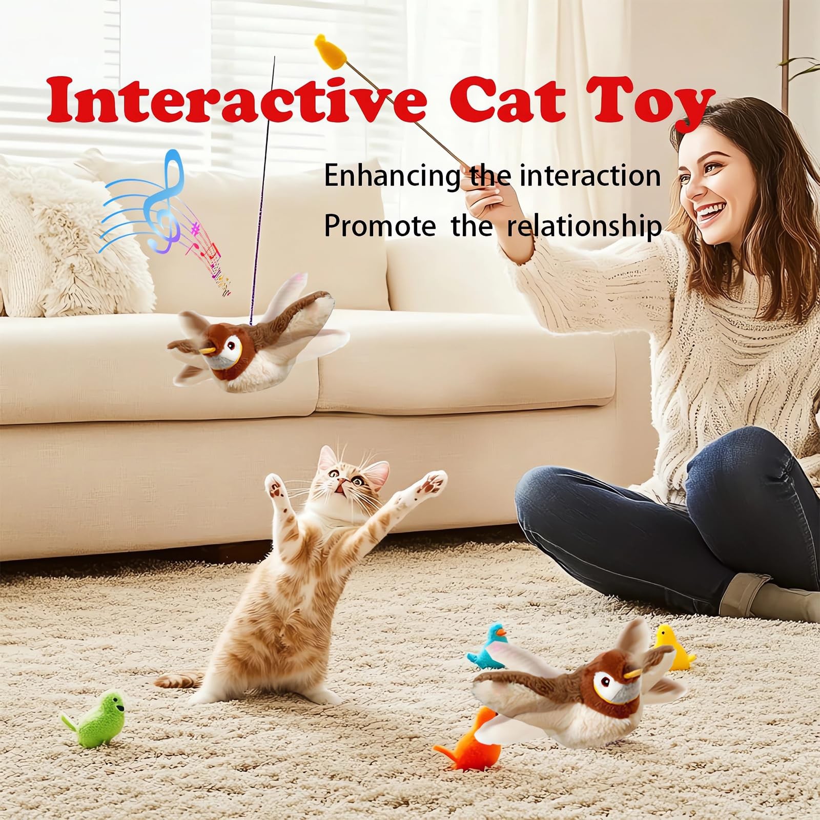 blueypet Upgraded Interactive Small (3.15 x 2.56 x 2.16 inches), Brown Large