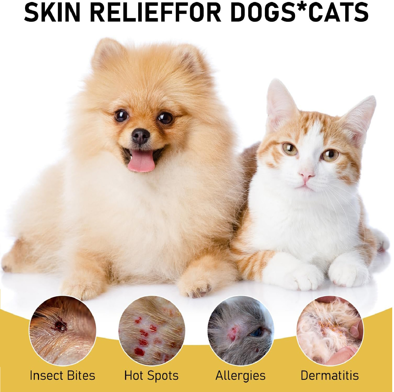 2Pcs Pet Skin Soothing Spray for Dogs,Pet Skin Treatment Spray for Dogs and Cats