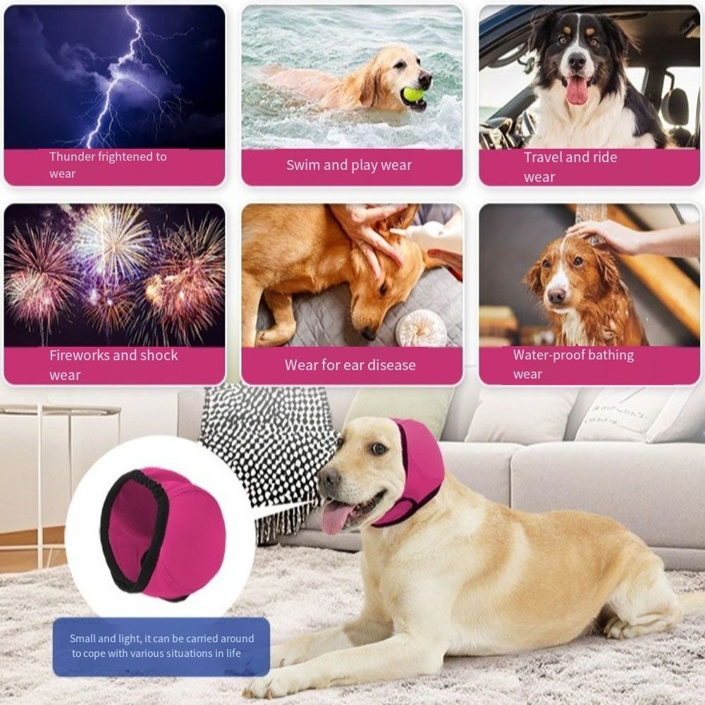 Calming Dog Ear Muffs Anti Anxiety Hood Cover Noise Reduction for Grooming Bath
