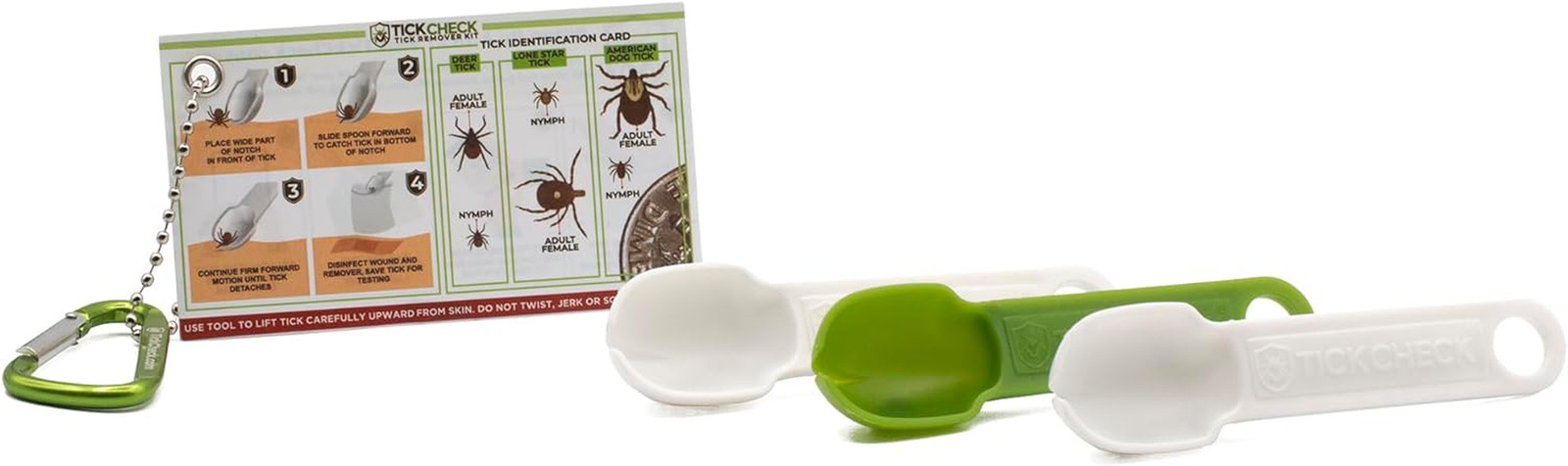 Tick Remover Spoon – 3 Pack of Lightweight Tick Remover Tools with Free Tick ID