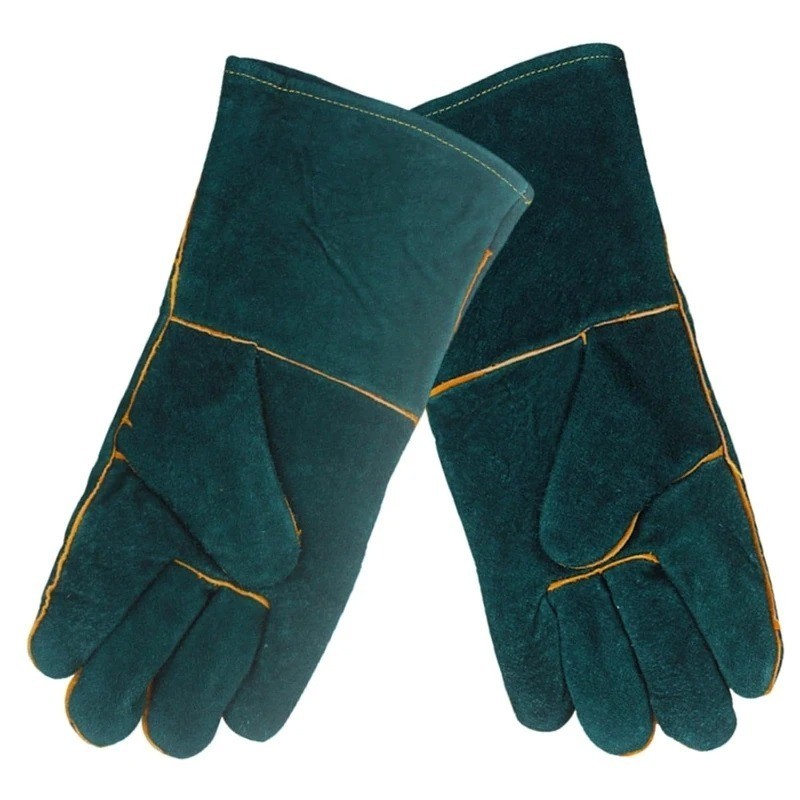 Animal Handling Gloves Leather Sleeve Bite Proof Dog Cat Bird Reptile Protection