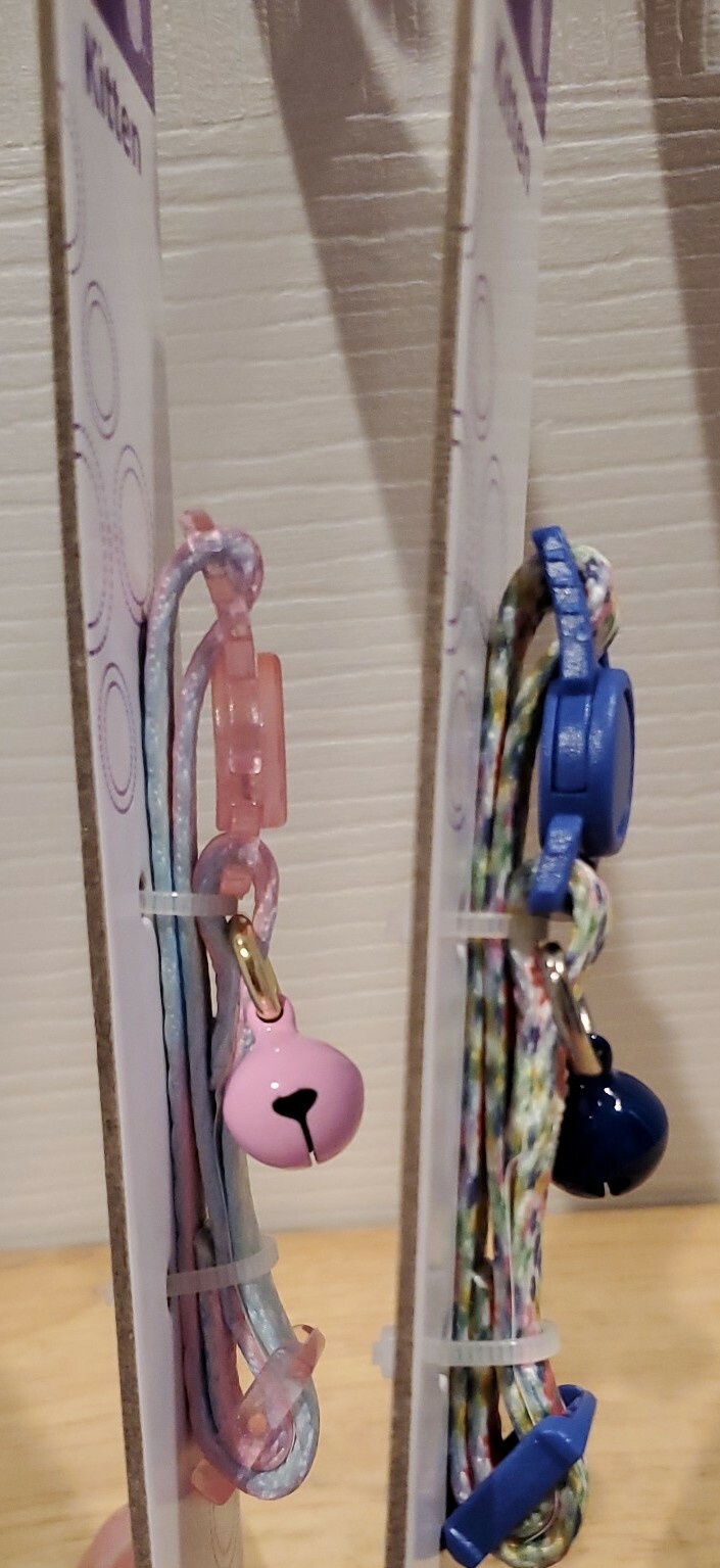 NEW – Break-away KITTEN Collar – 6 – 8″ – Adjustable with Bell – Pink or Bluish
