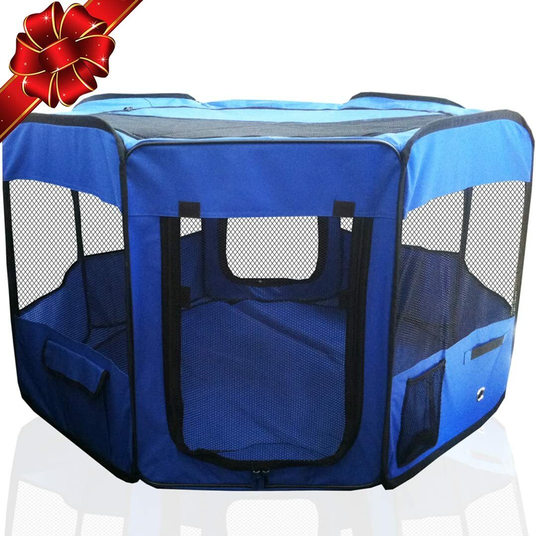 Premium 45″ Indoor/Outdoor Pet Playpen Cage Portable Travel Tent Dog Cat FAST