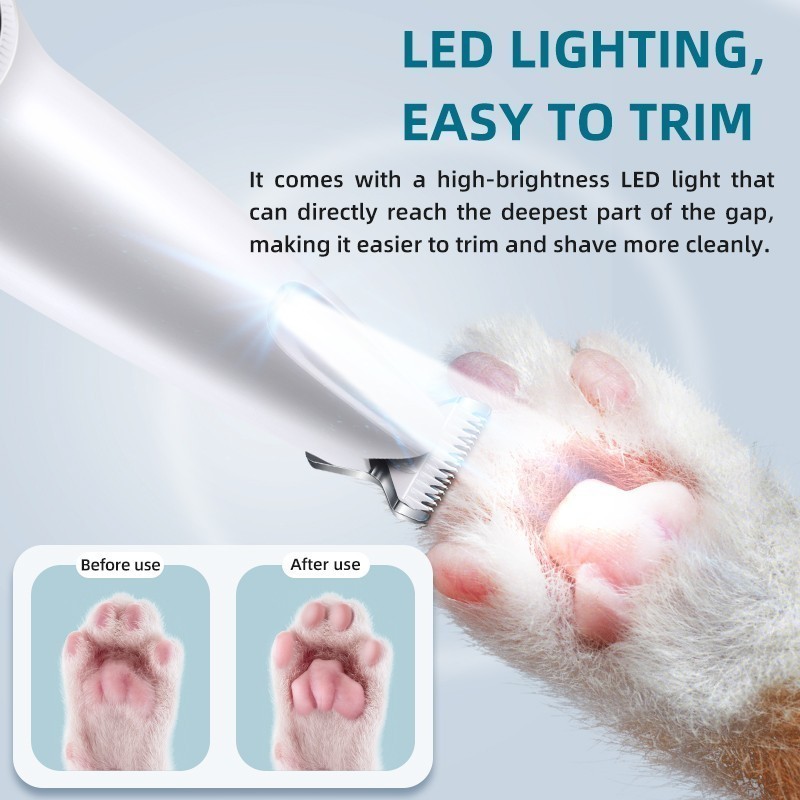 Electric Dog Nail Grinder Portable Pet Cat Trimmer Files Grooming Clipper Cutter
