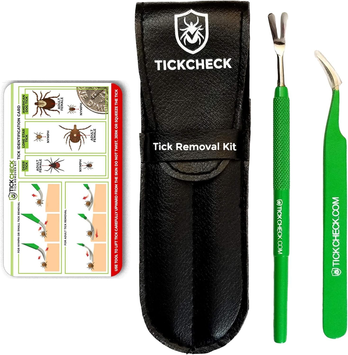 TickCheck Premium Tick Remover Kit Stainless Steel Tick Remover + Tweezers, …
