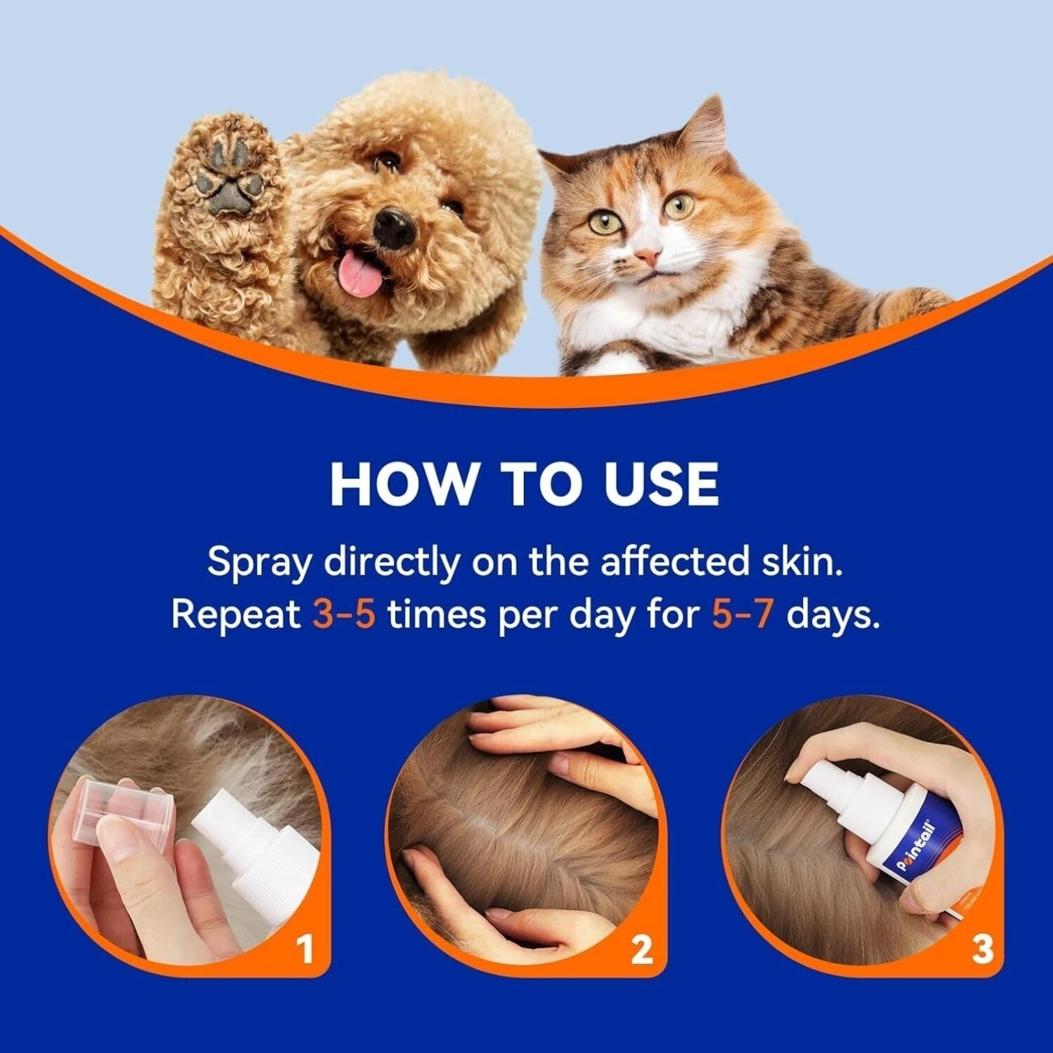 4oz Pet Skin Treatment hot spot and wound spray for Dogs and Cats